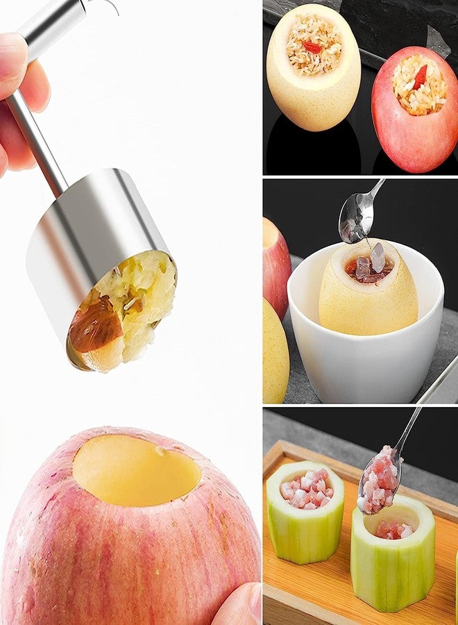 TASKHOUSE أداة إزالة بذور الفاكهة والخضراوات من تاسك هاوس، مصنوعة من الفولاذ المقاوم للصدأ، بمقبض مريح، مناسبة للمطبخ (قطعة واحدة). - Image 3